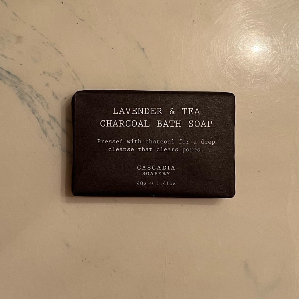 New charcoal bath soap